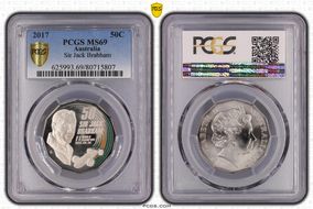 2017 50C Sir Jack Brabham Colorized MS69