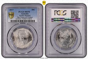 2017 50C Richie Benaud The Voice of Cricket MS70