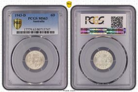 1943-D 6D KM-38  Ag MS63