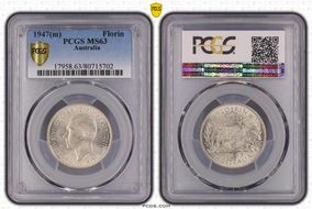 1947(m) Florin KM-40a  Ag MS63