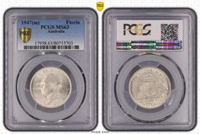 1947(m) Florin KM-40a  Ag MS63