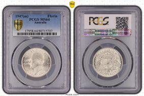 1947(m) Florin KM-40a  Ag MS64