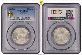 1947(m) Florin KM-40a  Ag MS64