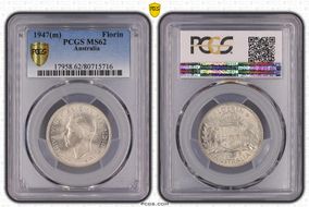 1947(m) Florin KM-40a  Ag MS62