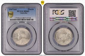 1947(m) Florin KM-40a  Ag MS63