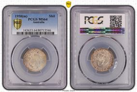 1950(m) Shil KM-46  Ag MS64