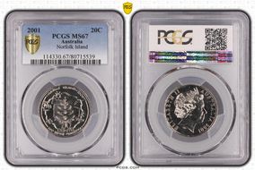 2001 20C Norfolk Island MS67