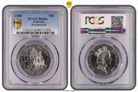 1988 50C Bicentennial MS66