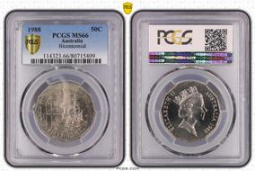 1988 50C Bicentennial MS66