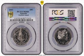 2001 20C Norfolk Island MS66