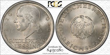 1929-A 5 Mk Lessing J-336 MS63