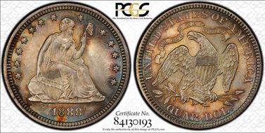 1888 25C MS66+ 