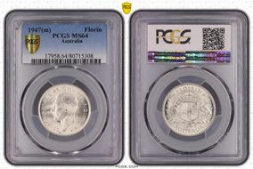 1947(m) Florin KM-40a  Ag MS64