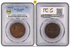 1912-H 1D KM-23 AU50BN