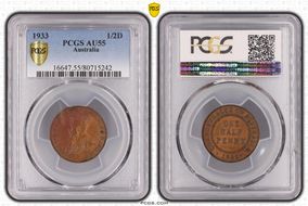 1933 1/2D AU55BN
