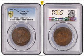 1919 (m) 1D No dots AU50BN