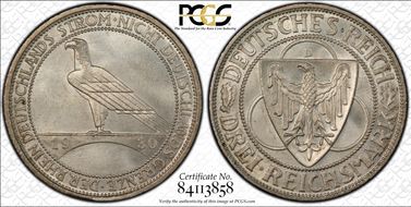 1930-D 3 Mk Rhineland J-345 MS66