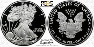 2017-S $1 Silver Eagle Congratulations Set First Strike PR70DCAM