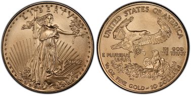 2002 $10 Gold Eagle MS70