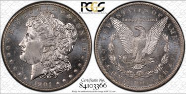 1901-O $1 MS65PL
