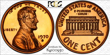 1970-S 1C Large Date PR68RD