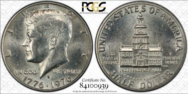 1976-S 50C Silver MS63