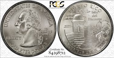 2009-P 25C Puerto Rico Satin Finish SP67