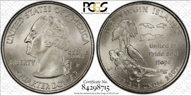 2009-P 25C U.S. Virgin Islands Satin Finish SP66