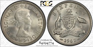 1962(m) 6D KM-58  Ag MS66