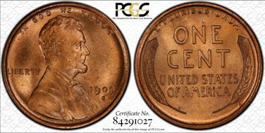 1909-S/S 1C S/Horizontal S MS66+ RD