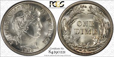 1913-S 10C MS67