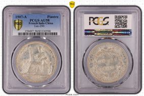 1907-A Piastre Lec-290 AU58