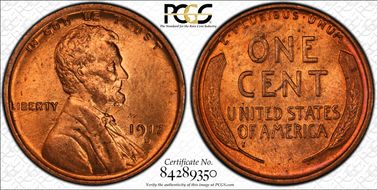 1917-D 1C MS65RD