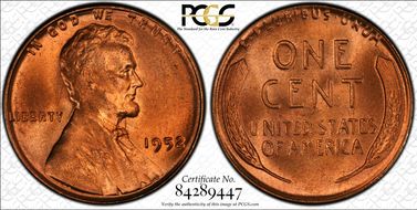 1952 1C MS67RD