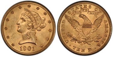 1901-O $10 MS63+