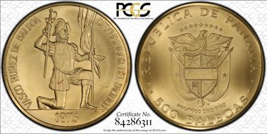 1976-FM 500 B 500th Anniv Balboa Matte MS67