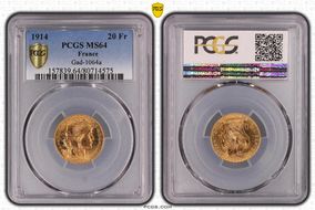 1914 20 Fr Gad-1064a F-535 Refrappe MS64