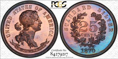 1870 25C J-920 PR66+ RB