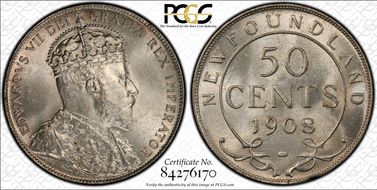 1908 50C MS63