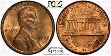 1972-D 1C MS65RB