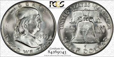 1953-D 50C MS64+ FBL