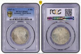 1937-A 5 Mk J-367 MS65