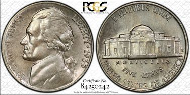 1939-S 5C Reverse of 1940 MS65FS