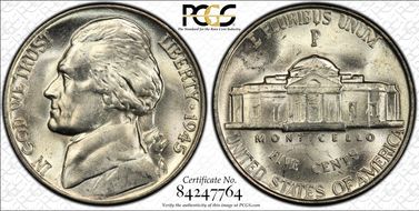 1945-P 5C TDR FS-804 MS65