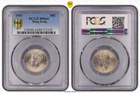 1951 50C KM-27.1 MS64