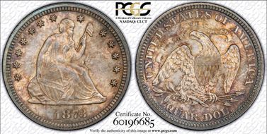 1873 25C Open 3 MS66