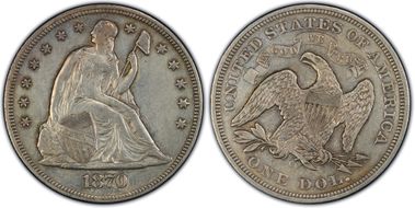 1870-CC $1 AU50