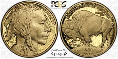 2017-W $50 American Buffalo .9999 Fine Gold First Strike PR70DCAM
