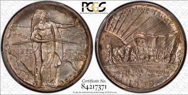 1936-S 50C Oregon MS66