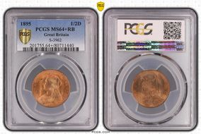 1895 1/2D S-3962 MS64+ RB